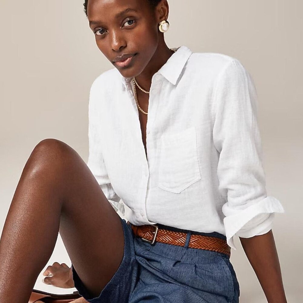 J. Crew Garcon Double Gauze Button Down Shirt Size 2 NWT